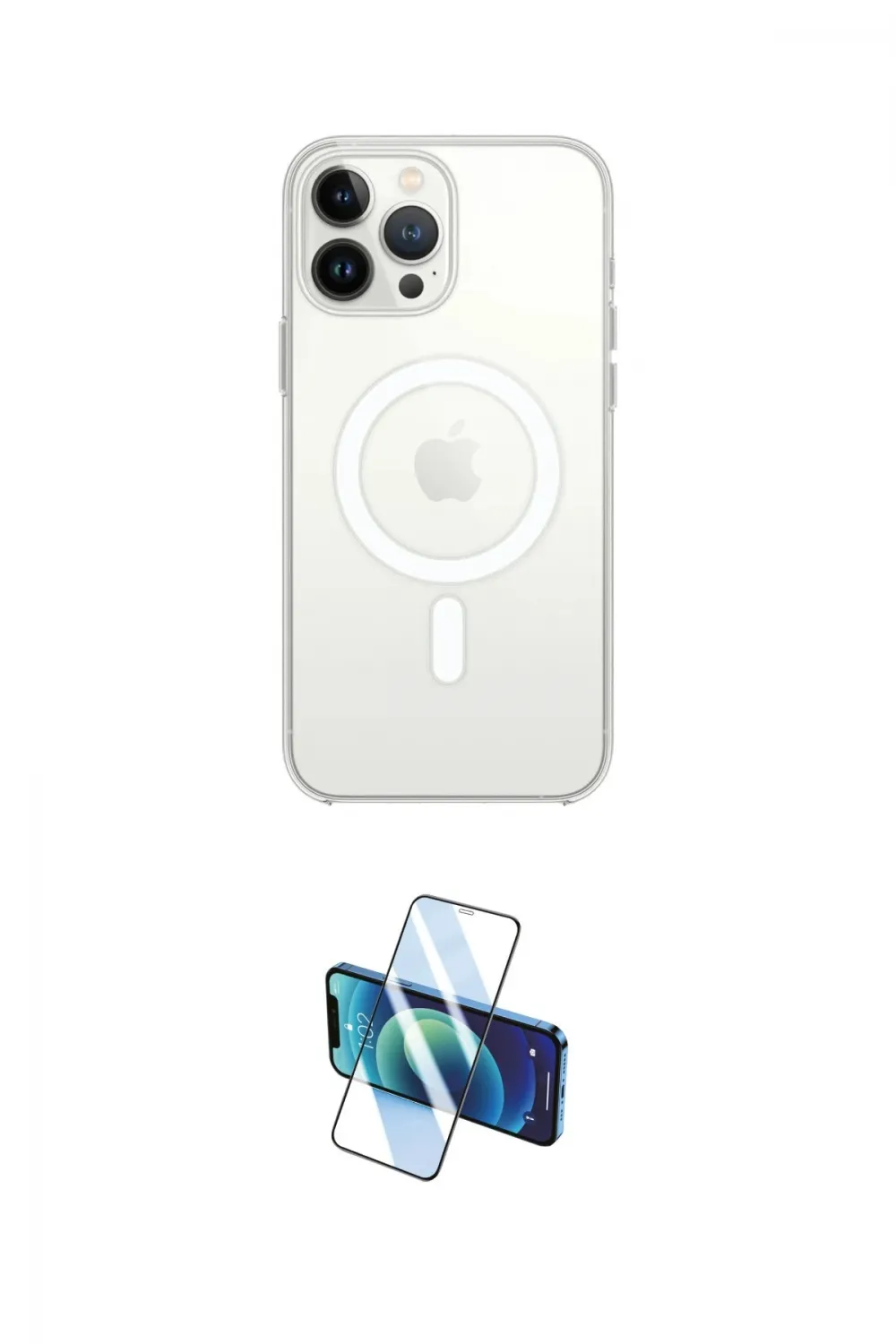 ieg™ iPhone 16 Pro Kılıf Kutup Klasik Serisi - Siyah 3D Antistatik Cam Ekran Koruyucu