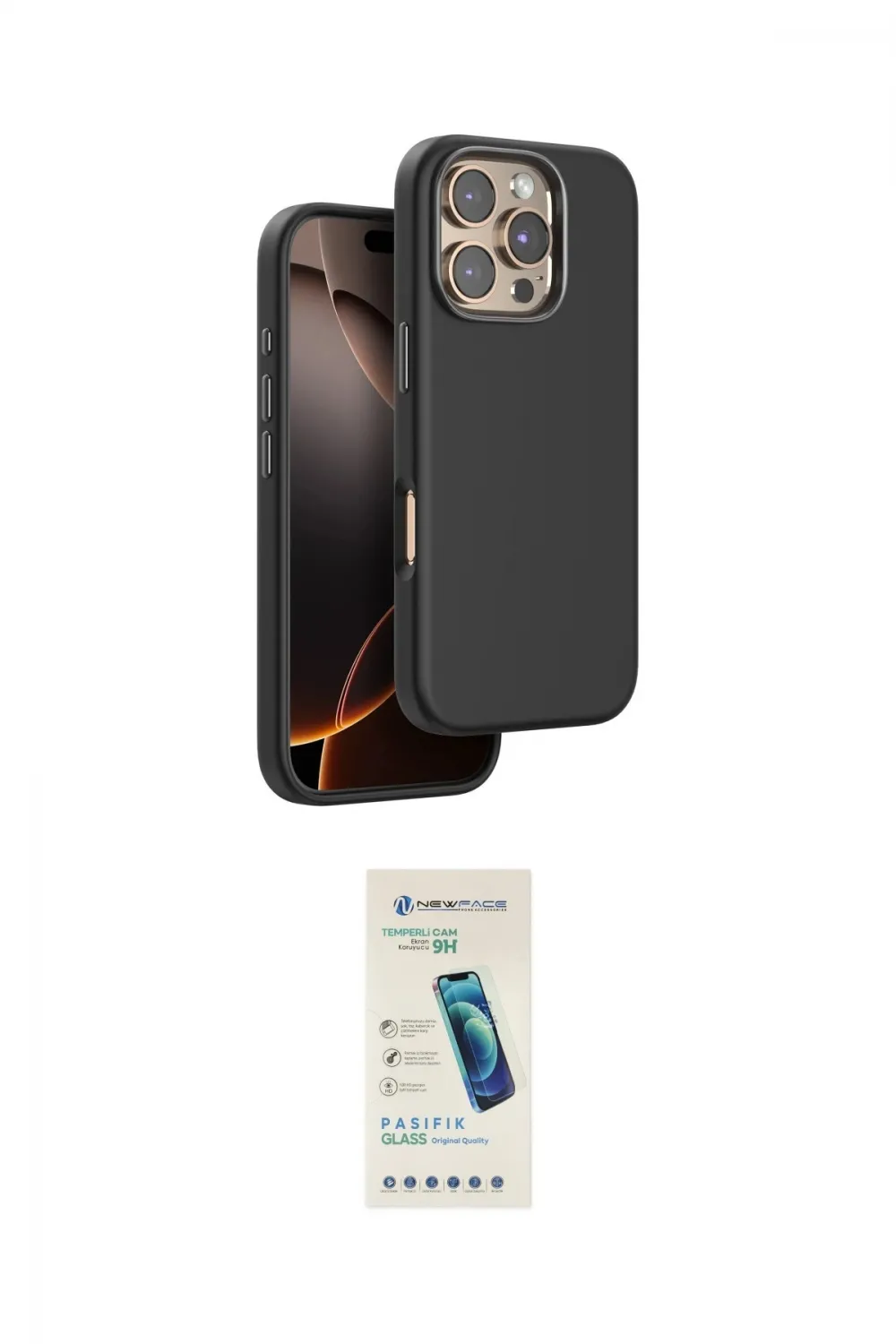 ieg™ iPhone 16 Pro Kılıf Kutup Modern - Şeffaf Pasifik Cam Ekran Koruyucu