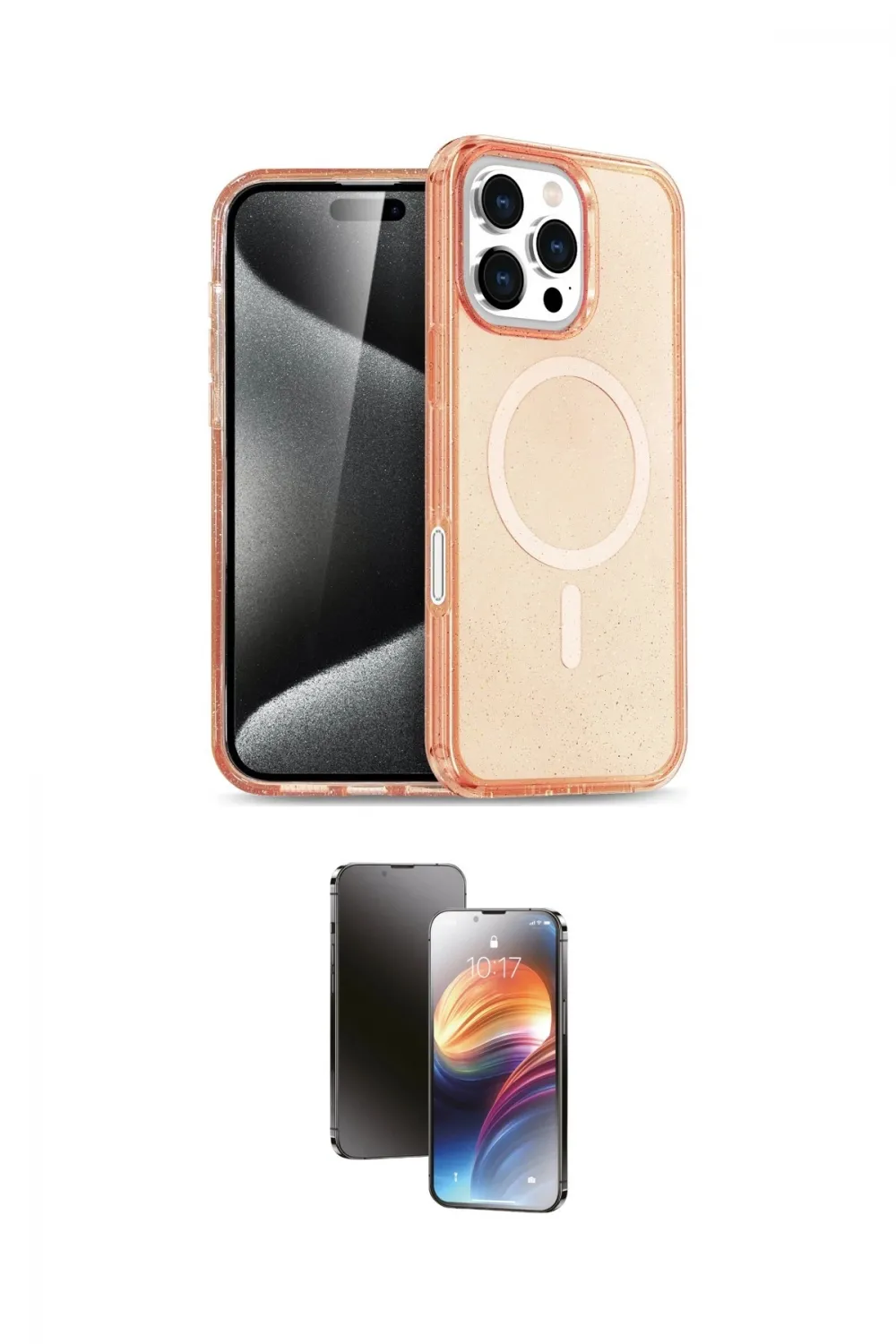 ieg™ iPhone 16 Pro Kılıf Nova Asil Prime - Siyah 3D Antistatik Mat Seramik Nano Ekran Koruyucu