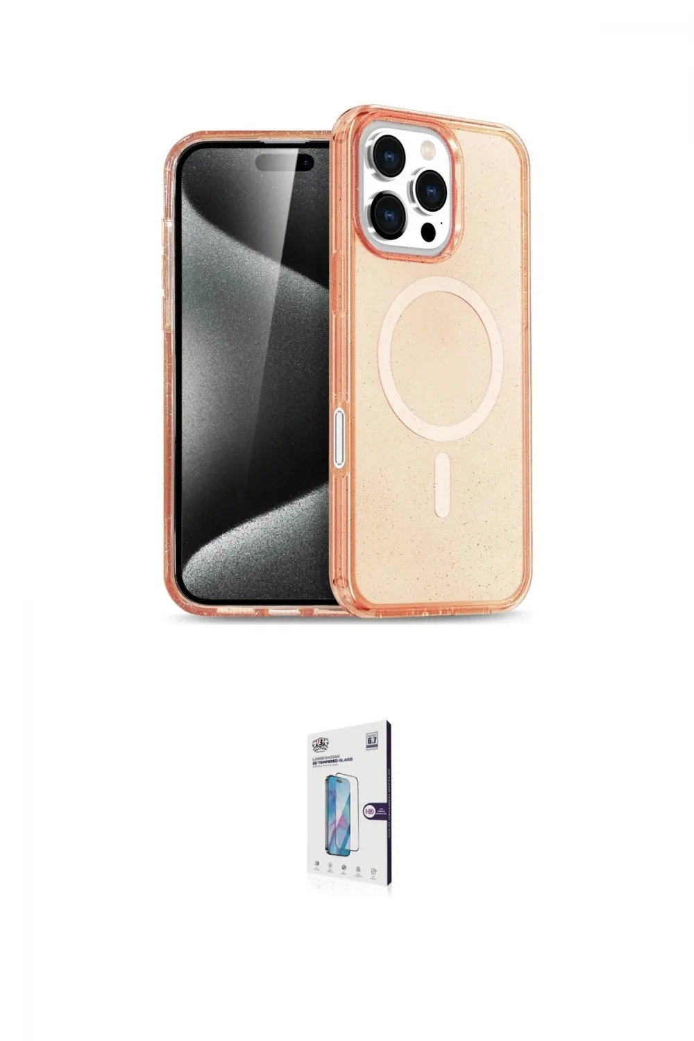 ieg™ iPhone 16 Pro Kılıf Nova Asil Prime - Siyah Bilvis 0.18mm Plus Cam Ekran Koruyucu