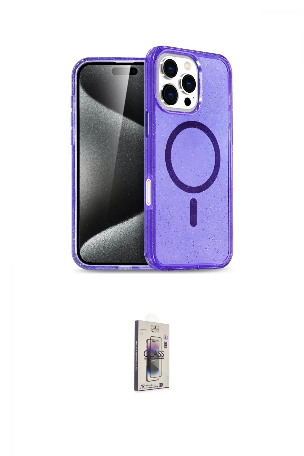 ieg™ iPhone 16 Pro Kılıf Nova Asil Prime - Siyah Bilvis 3D Cam Ekran Koruyucu