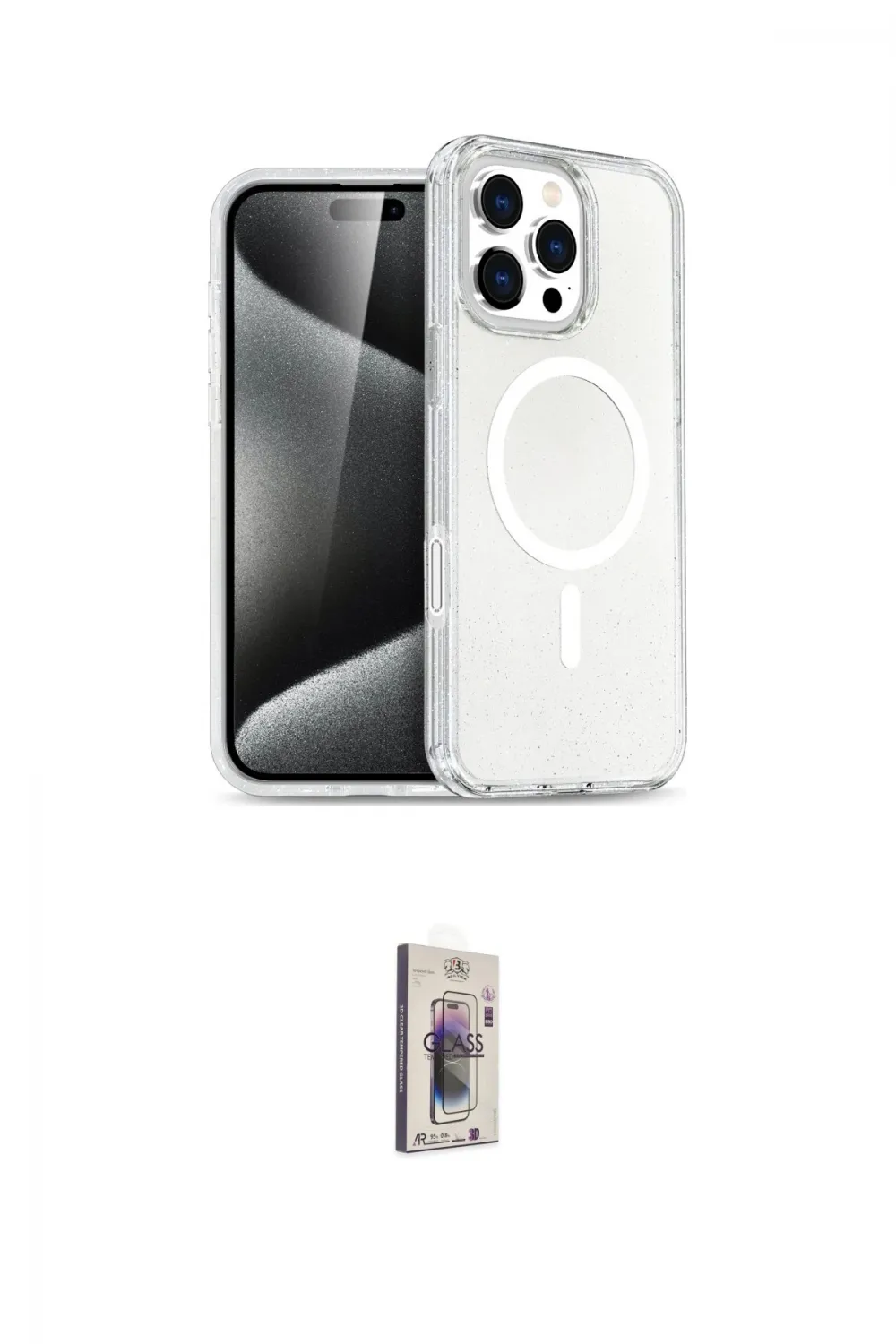 ieg™ iPhone 16 Pro Kılıf Nova Asil Prime - Siyah Bilvis 3D Cam Ekran Koruyucu