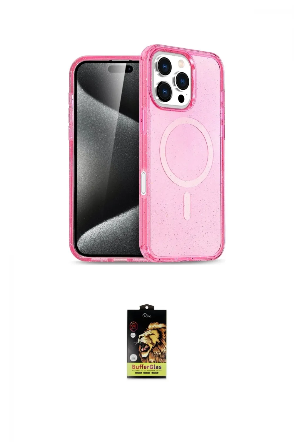 ieg™ iPhone 16 Pro Kılıf Nova Asil Prime - Siyah Buffer Cam Ekran Koruyucu