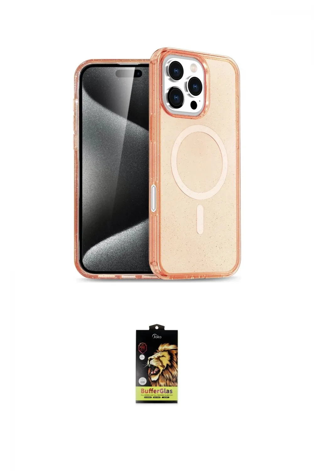 ieg™ iPhone 16 Pro Kılıf Nova Asil Prime - Siyah Buffer Cam Ekran Koruyucu