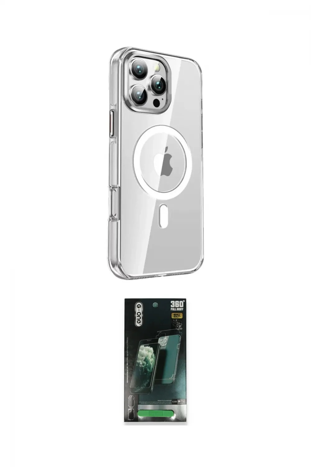 ieg™ iPhone 16 Pro Kılıf Nova Doku - Siyah 360 Mat Full Body Arka Koruyucu