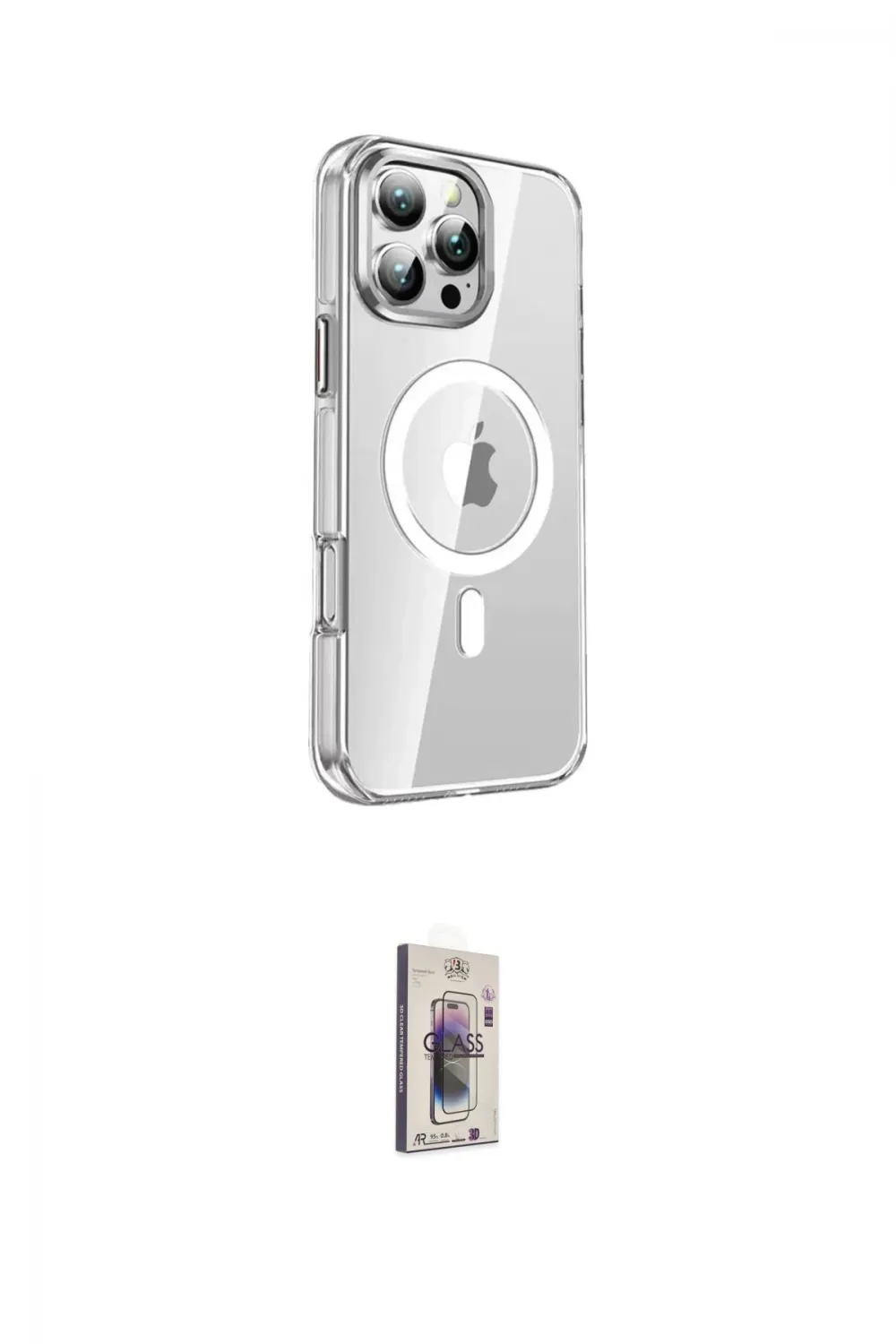 ieg™ iPhone 16 Pro Kılıf Nova Doku - Siyah Bilvis 3D Cam Ekran Koruyucu
