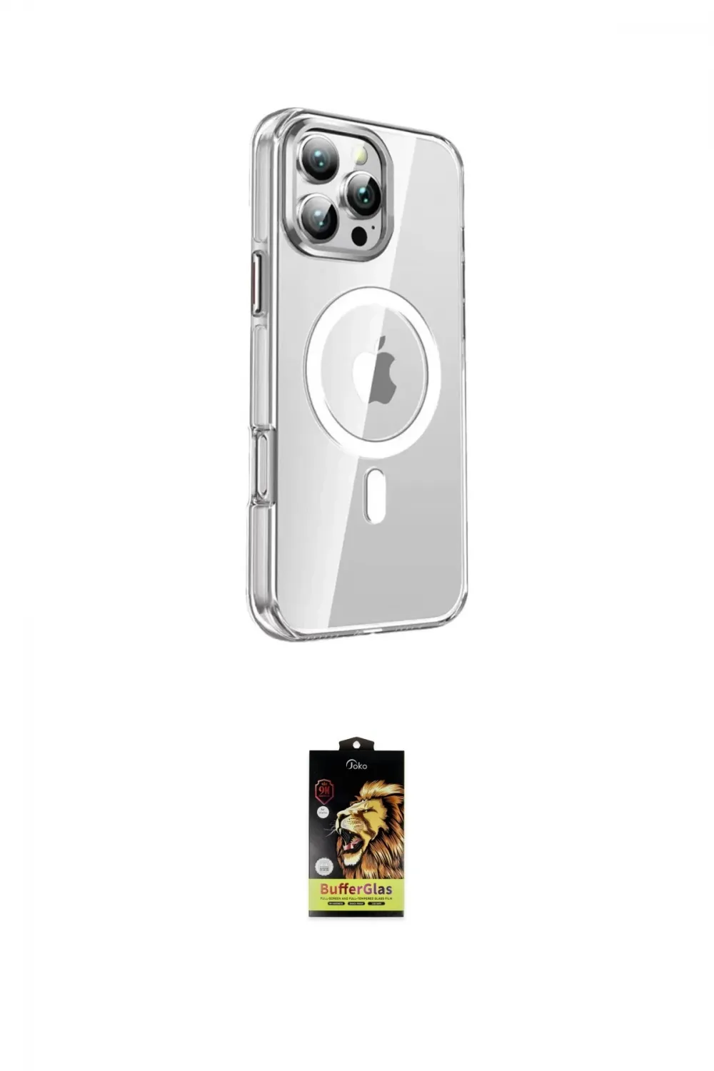 ieg™ iPhone 16 Pro Kılıf Nova Doku - Siyah Buffer Cam Ekran Koruyucu