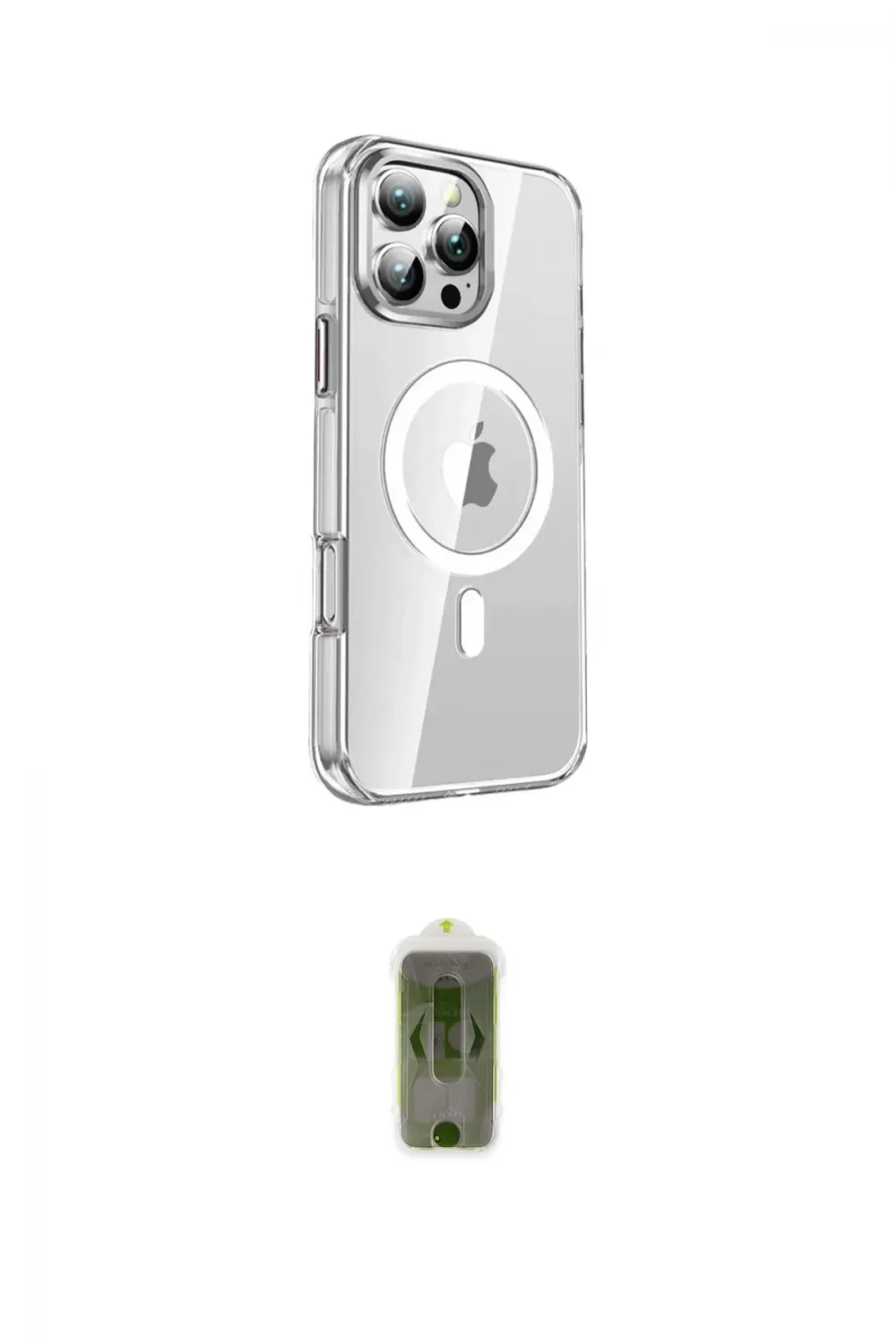 ieg™ iPhone 16 Pro Kılıf Nova Doku - Siyah Joko Magic 5D Hayalet Cam
