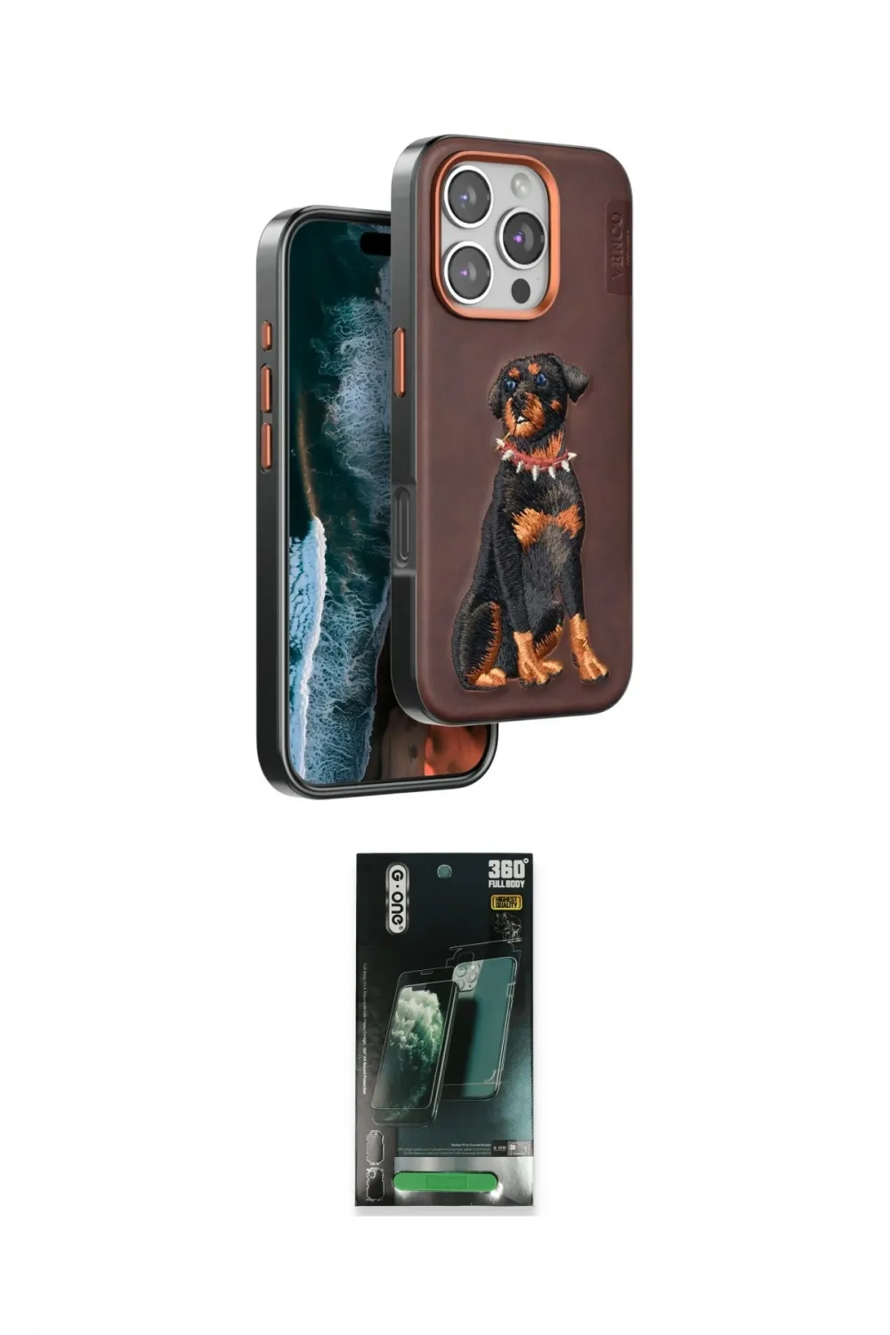 ieg™ iPhone 16 Pro Kılıf Nova Form Koleksiyonu - Siyah 360 Mat Full Body Arka Koruyucu