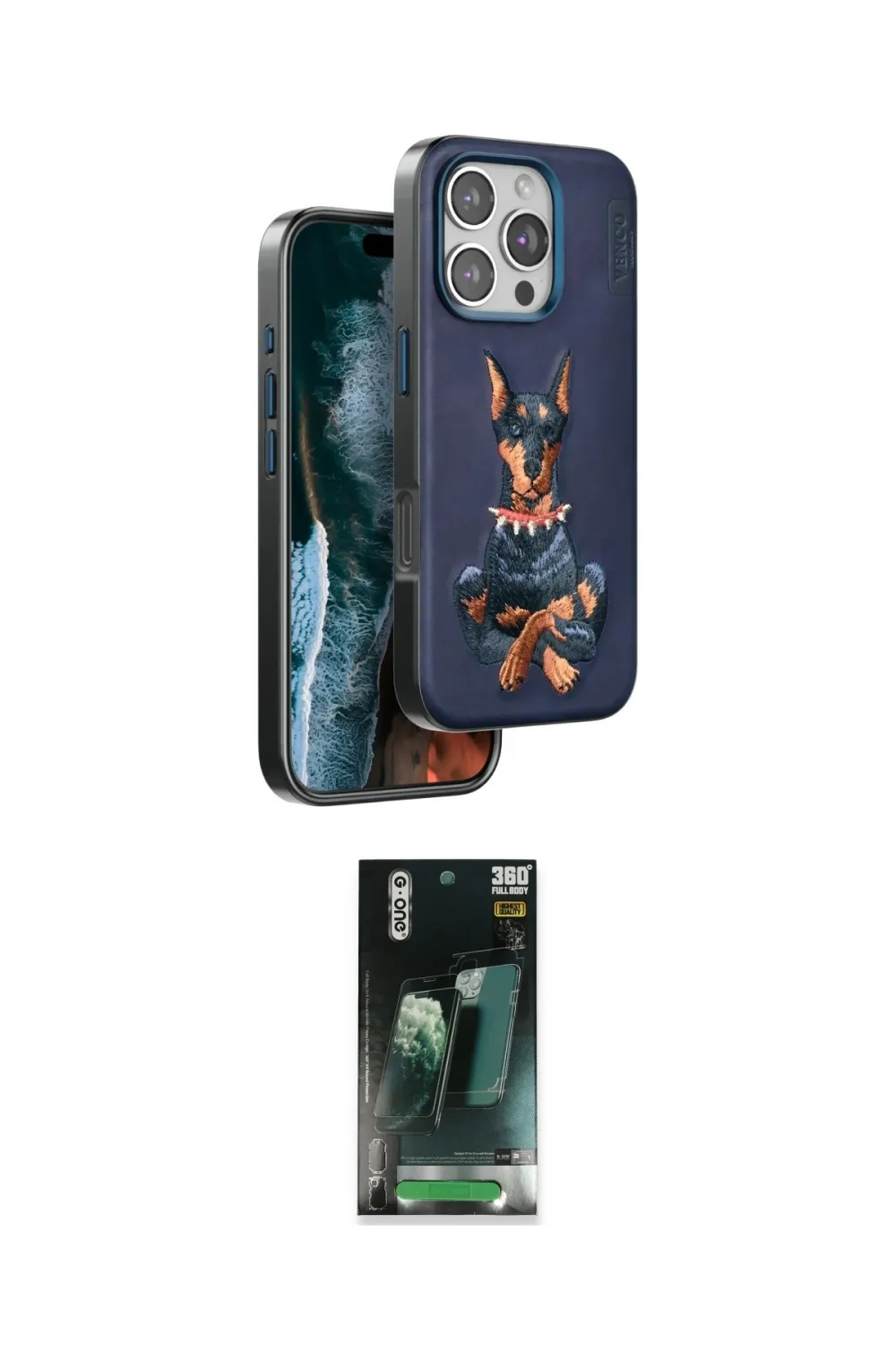 ieg™ iPhone 16 Pro Kılıf Nova Form Koleksiyonu - Siyah 360 Mat Full Body Arka Koruyucu