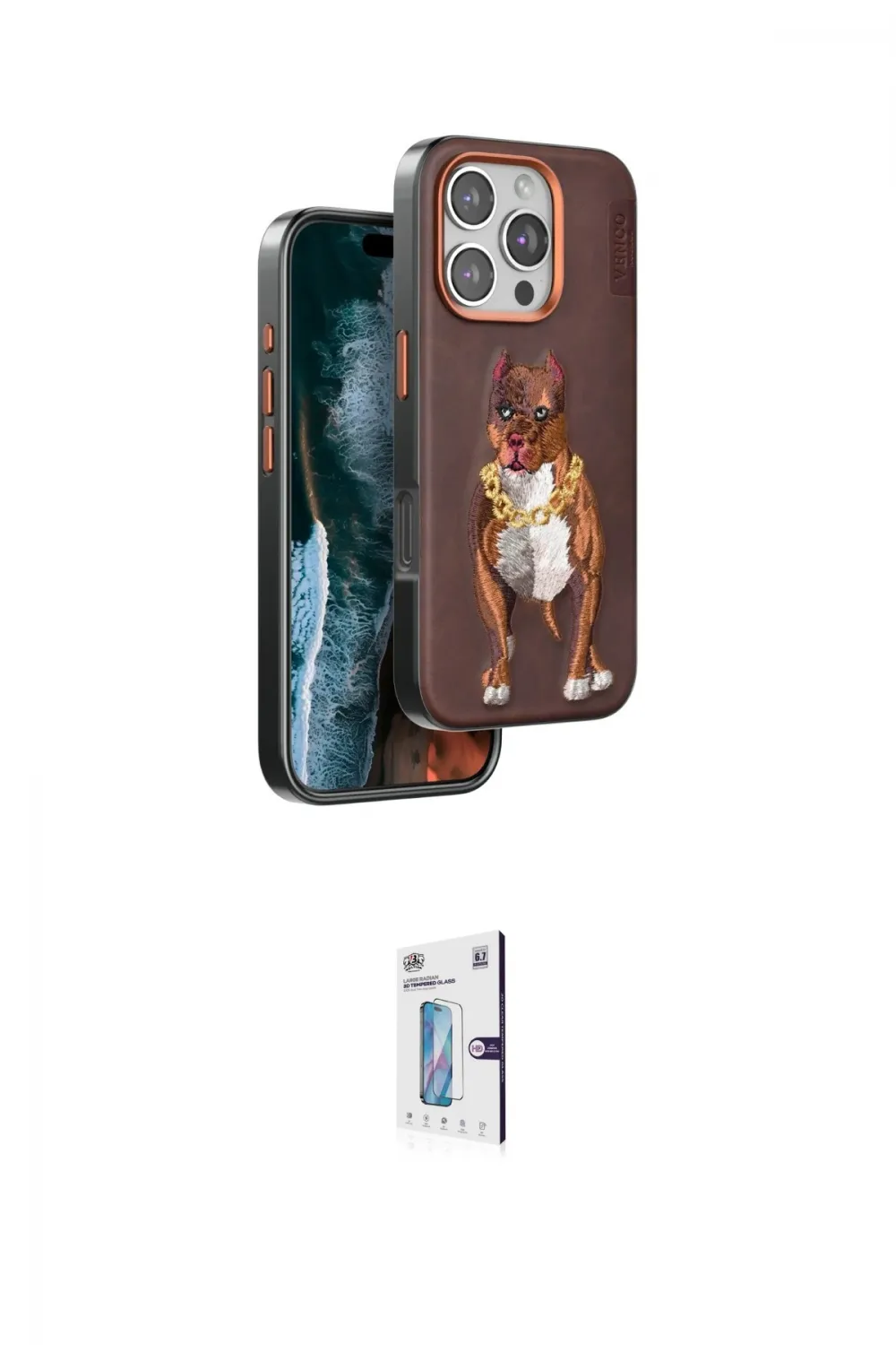 ieg™ iPhone 16 Pro Kılıf Nova Form Koleksiyonu - Siyah Bilvis 0.18mm Plus Cam Ekran Koruyucu
