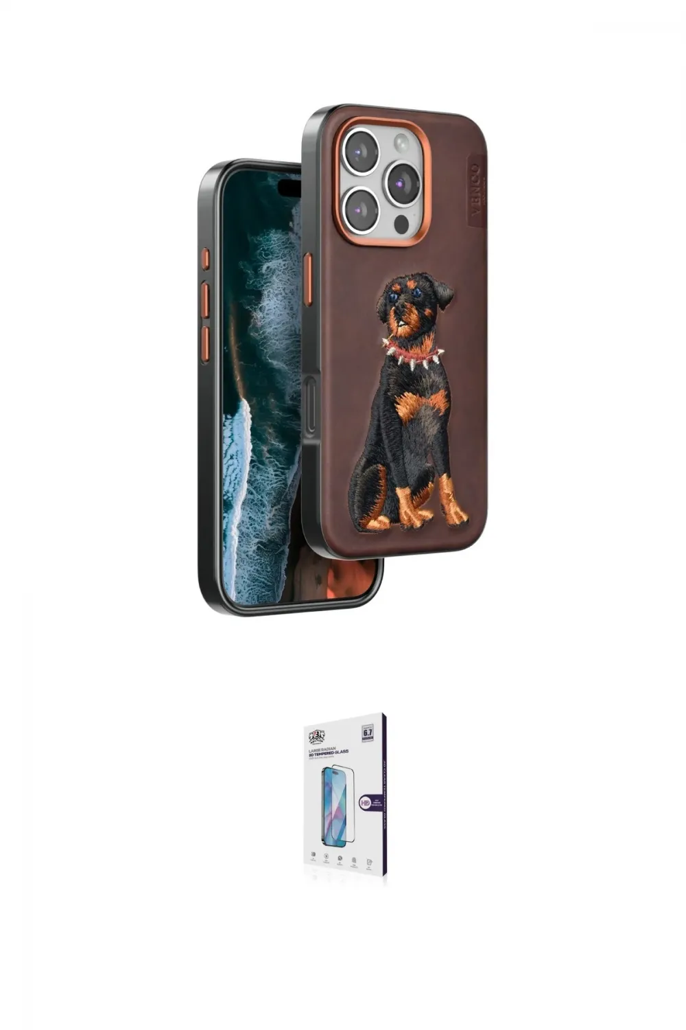 ieg™ iPhone 16 Pro Kılıf Nova Form Koleksiyonu - Siyah Bilvis 0.18mm Plus Cam Ekran Koruyucu