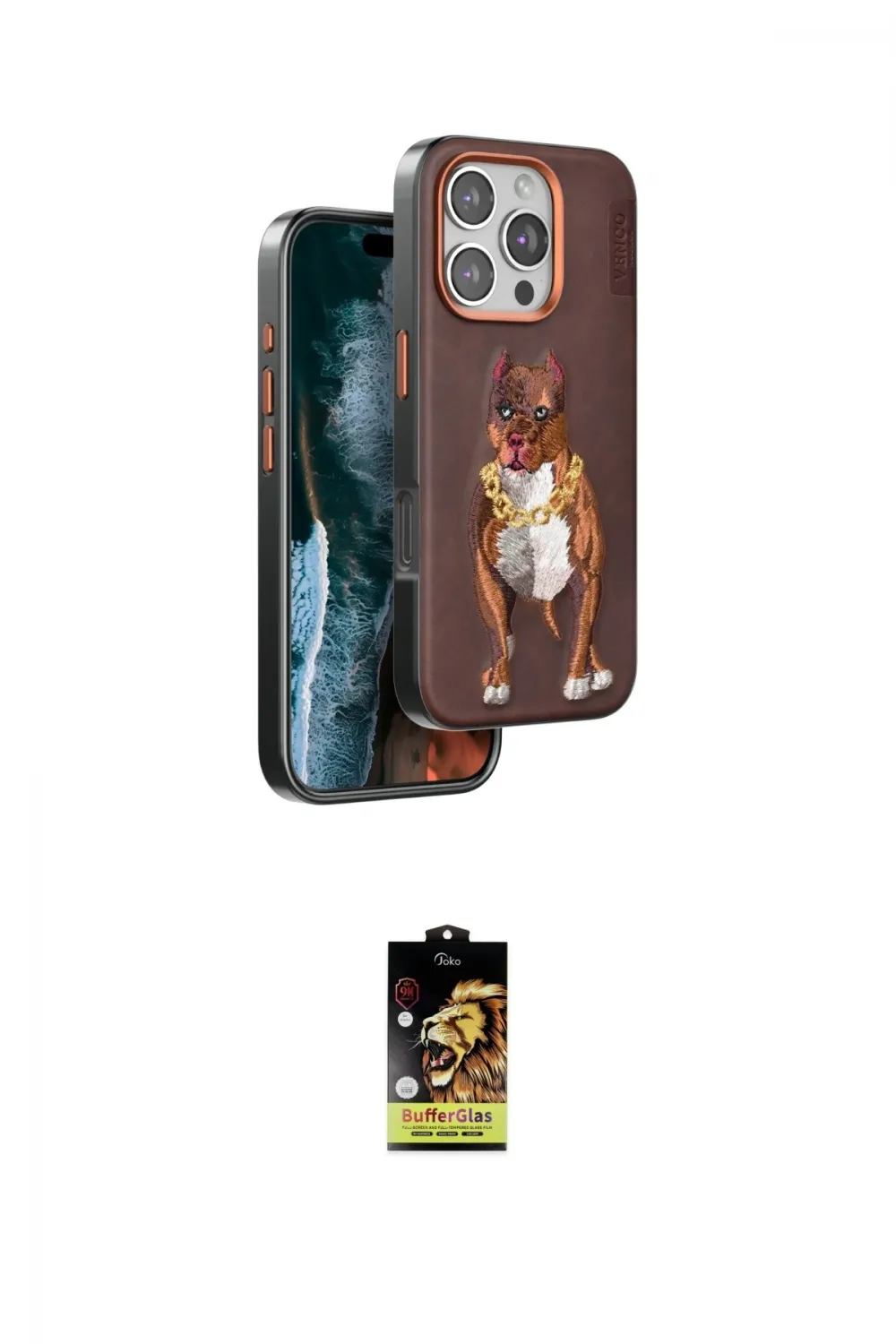 ieg™ iPhone 16 Pro Kılıf Nova Form Koleksiyonu - Siyah Buffer Cam Ekran Koruyucu