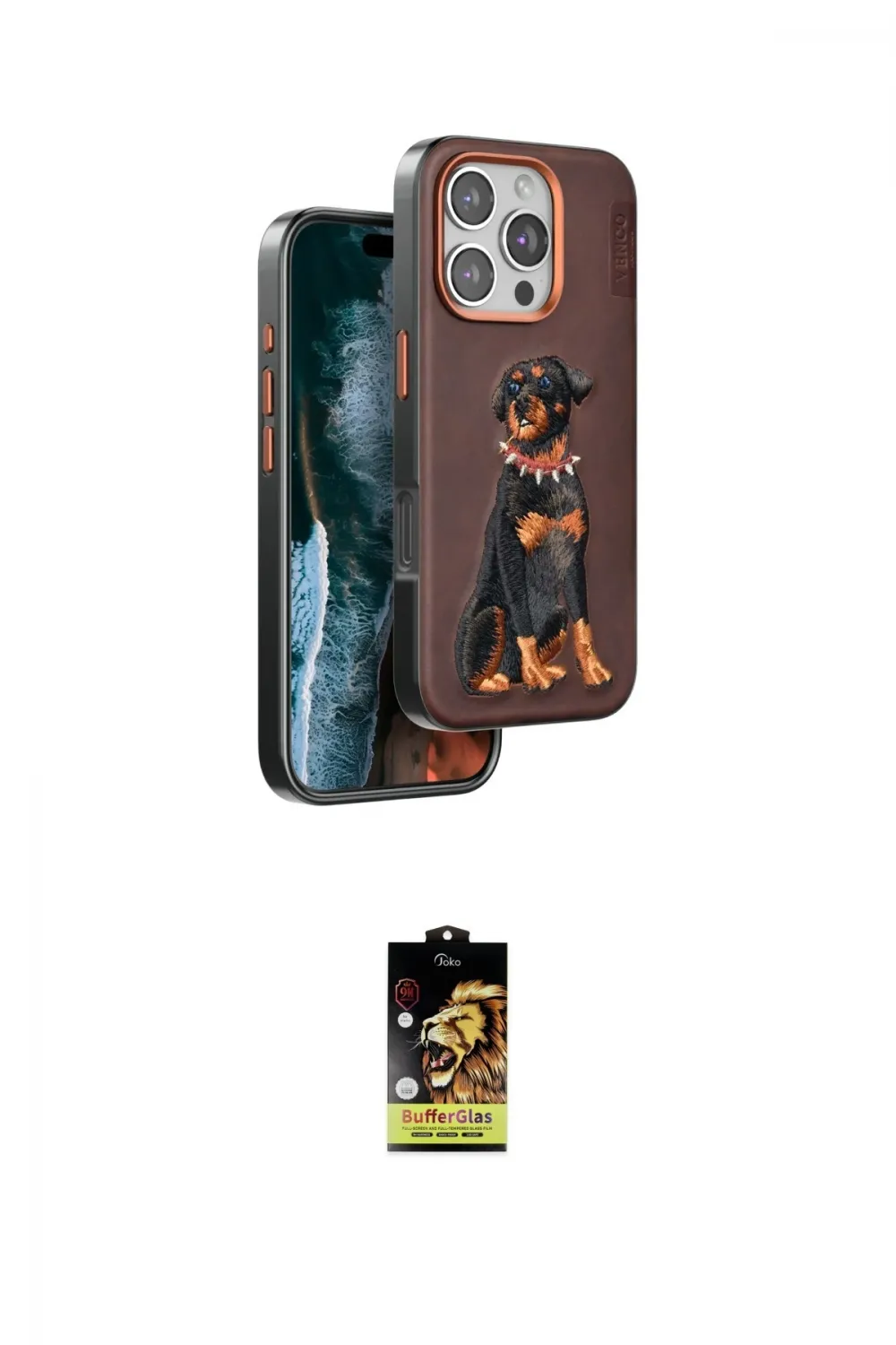 ieg™ iPhone 16 Pro Kılıf Nova Form Koleksiyonu - Siyah Buffer Cam Ekran Koruyucu