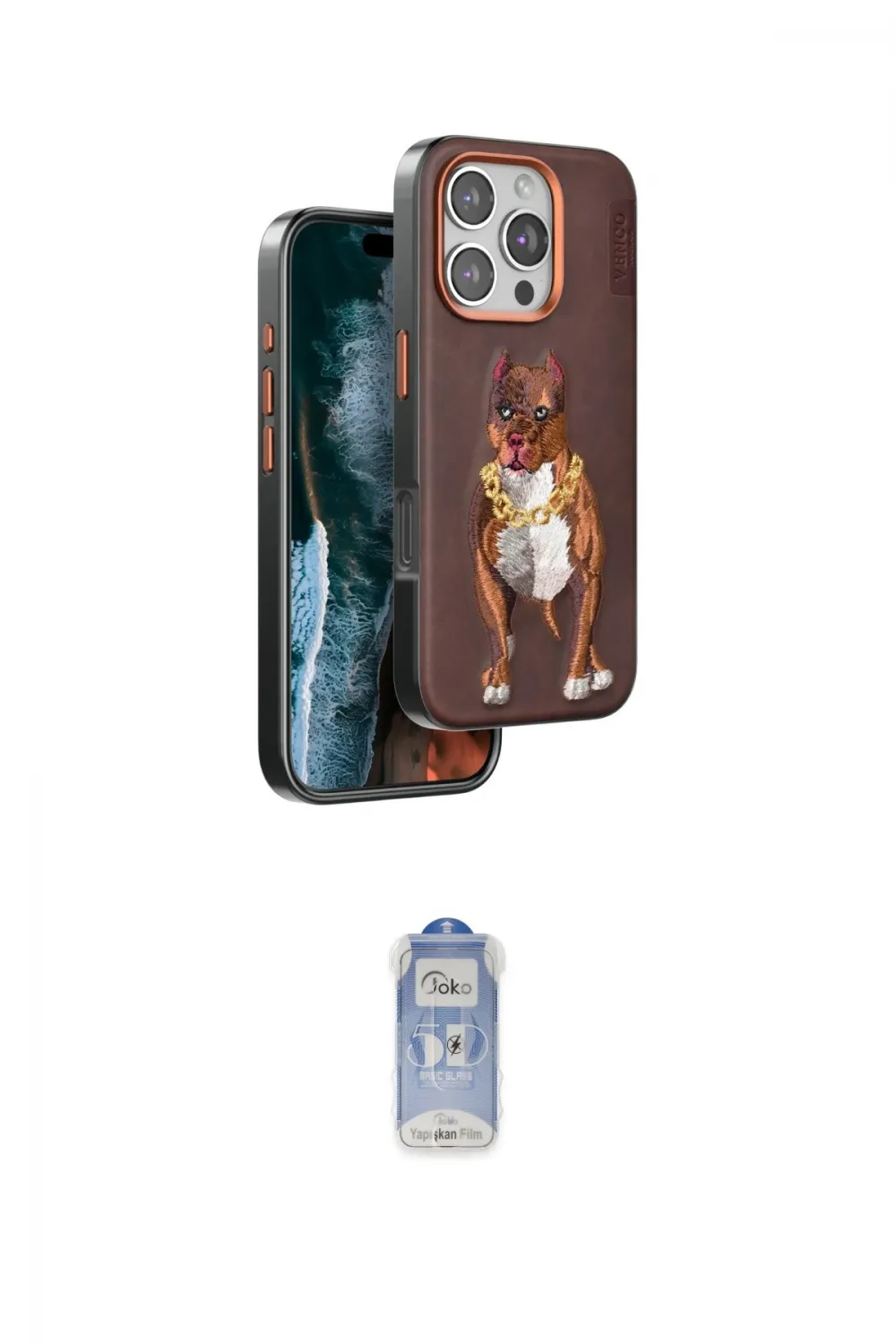 ieg™ iPhone 16 Pro Kılıf Nova Form Koleksiyonu - Siyah Joko Magic 5D Cam