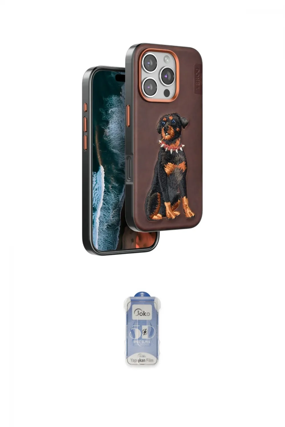 ieg™ iPhone 16 Pro Kılıf Nova Form Koleksiyonu - Siyah Joko Magic 5D Cam