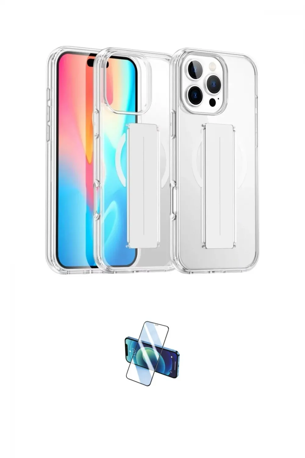ieg™ iPhone 16 Pro Kılıf Nova Işık Koleksiyonu - Siyah 3D Antistatik Seramik Nano Ekran Koruyucu