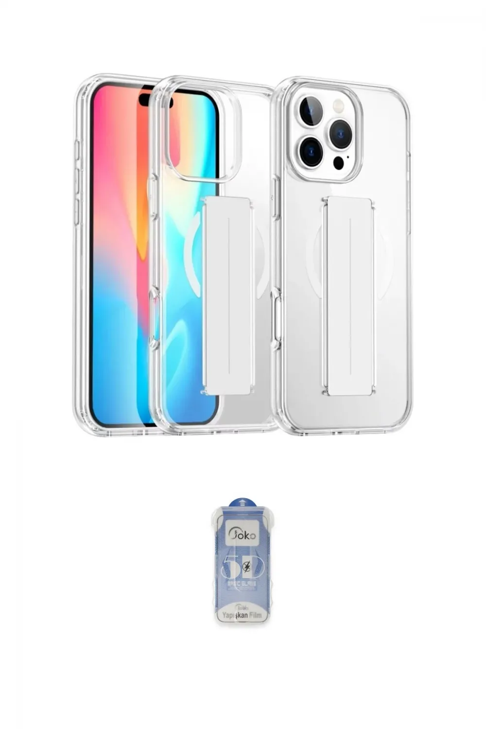 ieg™ iPhone 16 Pro Kılıf Nova Işık Koleksiyonu - Siyah Joko Magic 5D Cam