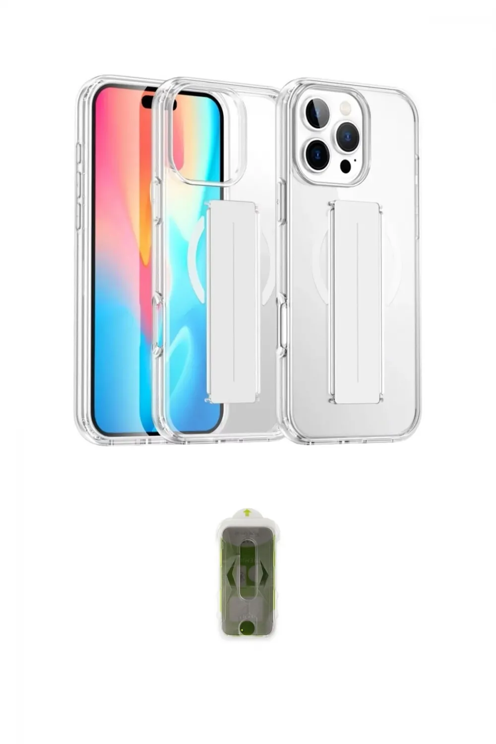 ieg™ iPhone 16 Pro Kılıf Nova Işık Koleksiyonu - Siyah Joko Magic 5D Hayalet Cam
