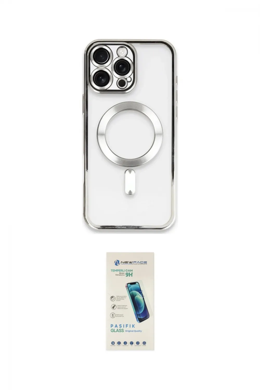 ieg™ iPhone 16 Pro Kılıf Nova Işık Özel Seri - Şeffaf Pasifik Cam Ekran Koruyucu