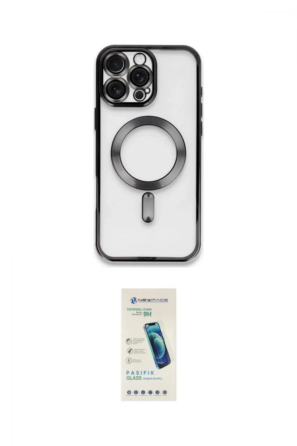 ieg™ iPhone 16 Pro Kılıf Nova Işık Özel Seri - Şeffaf Pasifik Cam Ekran Koruyucu