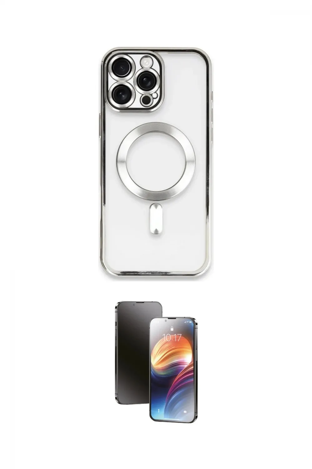ieg™ iPhone 16 Pro Kılıf Nova Işık Özel Seri - Siyah 3D Antistatik Mat Seramik Nano Ekran Koruyucu