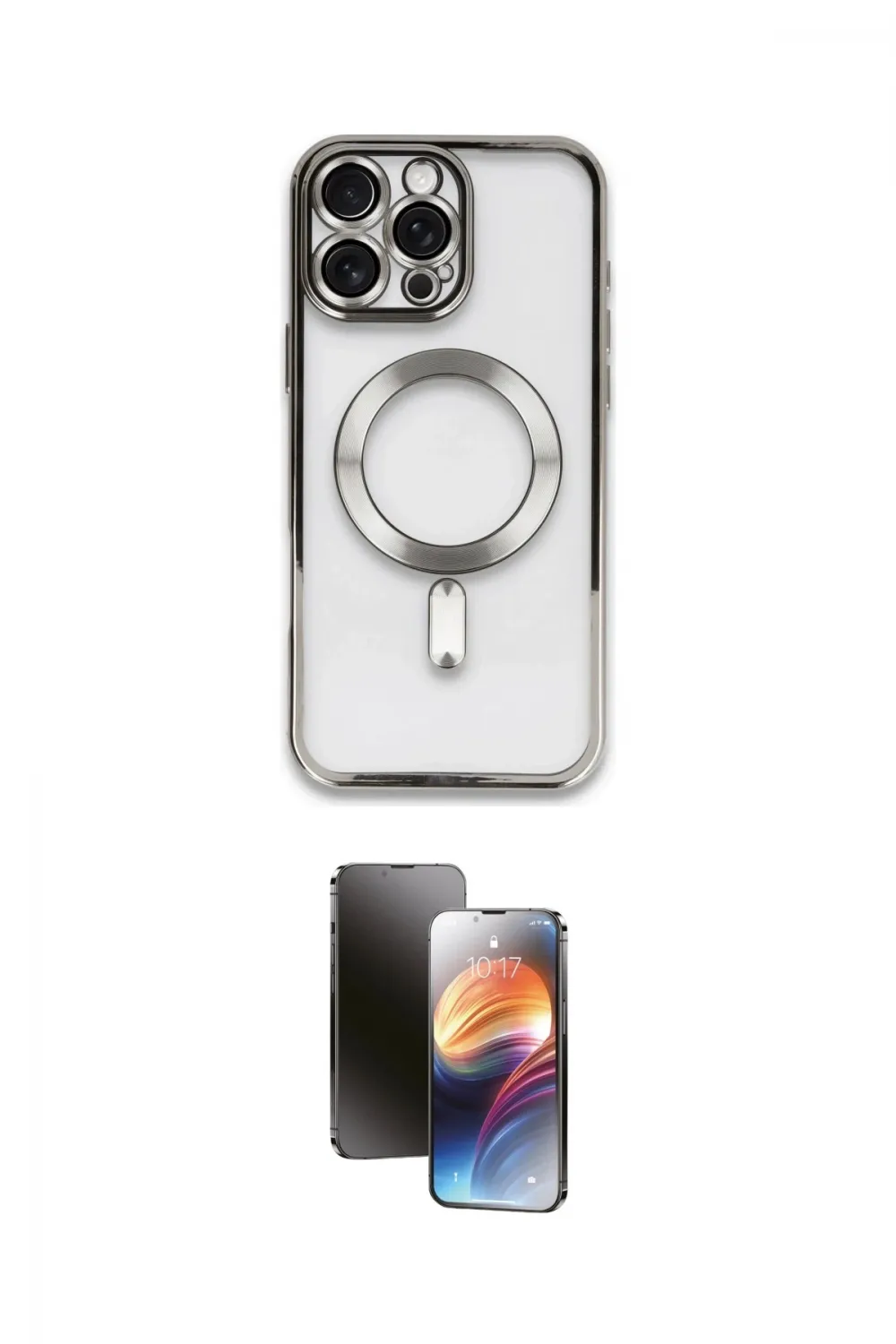 ieg™ iPhone 16 Pro Kılıf Nova Işık Özel Seri - Siyah 3D Antistatik Mat Seramik Nano Ekran Koruyucu