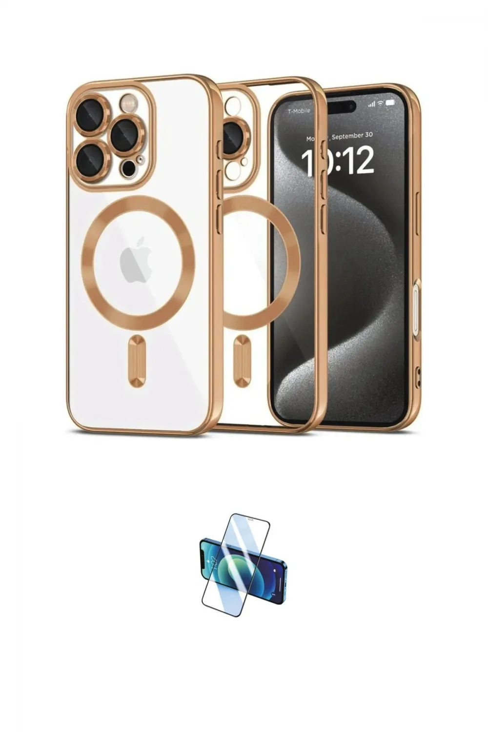 ieg™ iPhone 16 Pro Kılıf Nova Işık Özel Seri - Siyah 3D Antistatik Seramik Nano Ekran Koruyucu