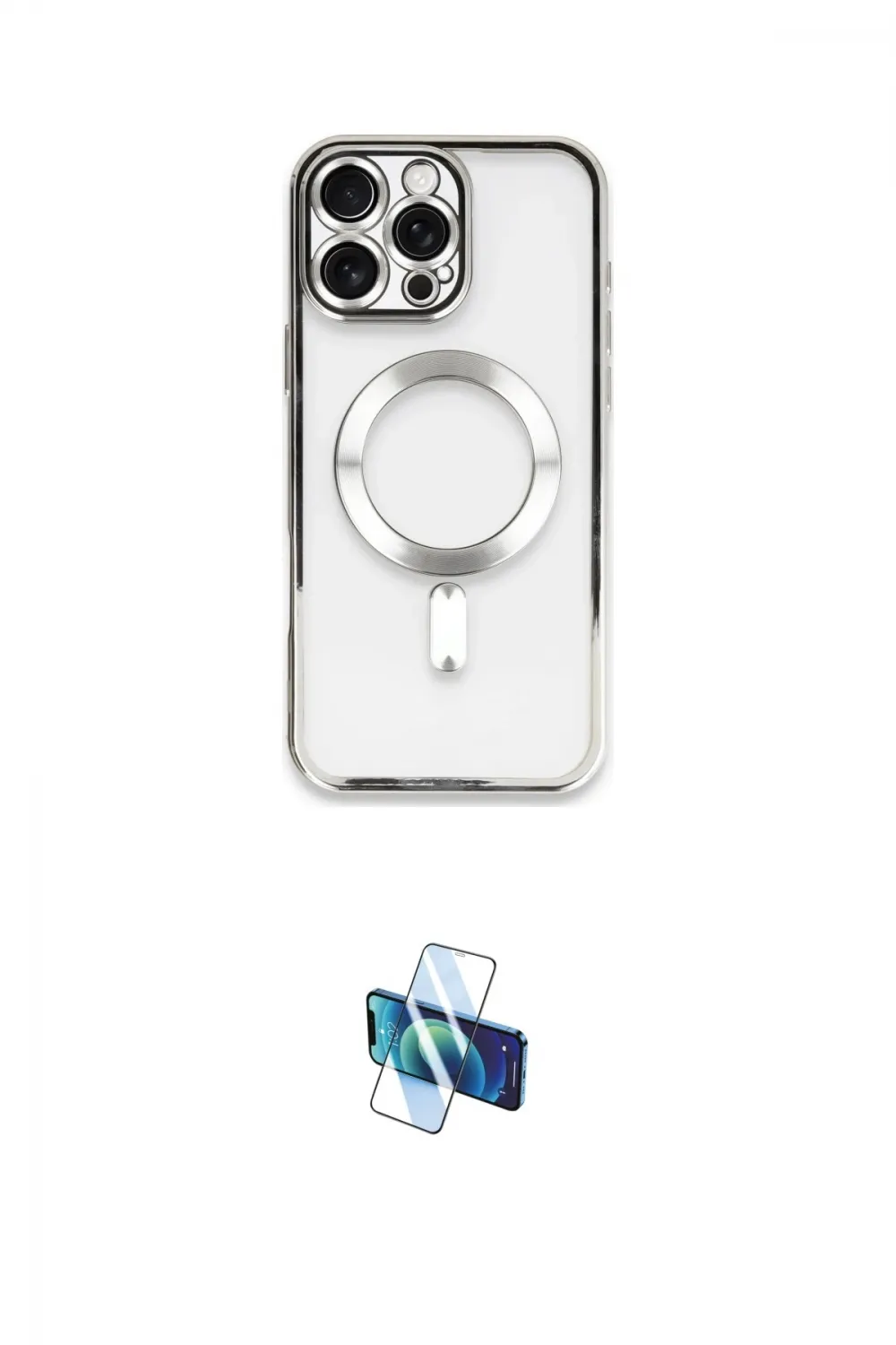 ieg™ iPhone 16 Pro Kılıf Nova Işık Özel Seri - Siyah 3D Antistatik Seramik Nano Ekran Koruyucu