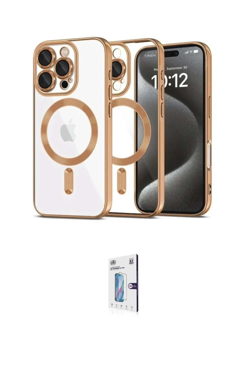 ieg™ iPhone 16 Pro Kılıf Nova Işık Özel Seri - Siyah Bilvis 0.18mm Plus Cam Ekran Koruyucu