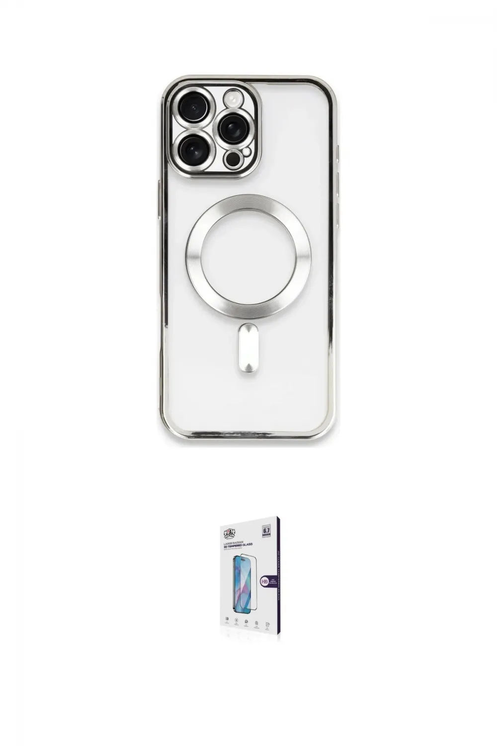 ieg™ iPhone 16 Pro Kılıf Nova Işık Özel Seri - Siyah Bilvis 0.18mm Plus Cam Ekran Koruyucu