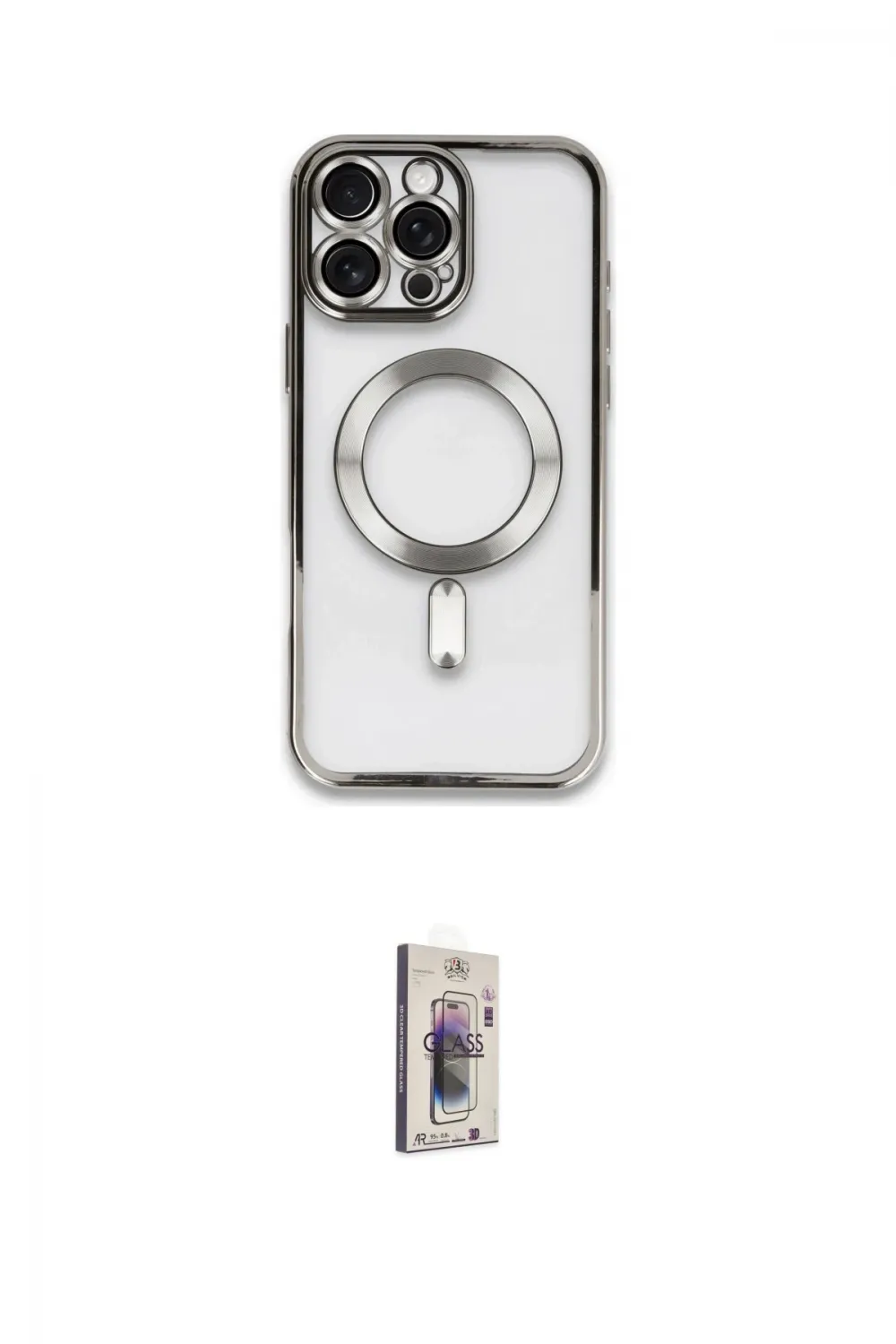 ieg™ iPhone 16 Pro Kılıf Nova Işık Özel Seri - Siyah Bilvis 3D Cam Ekran Koruyucu