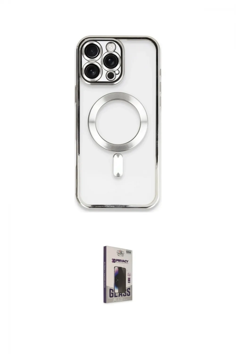 ieg™ iPhone 16 Pro Kılıf Nova Işık Özel Seri - Siyah Bilvis Hayalet Cam Ekran Koruyucu