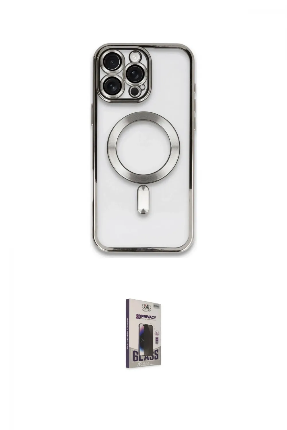 ieg™ iPhone 16 Pro Kılıf Nova Işık Özel Seri - Siyah Bilvis Hayalet Cam Ekran Koruyucu
