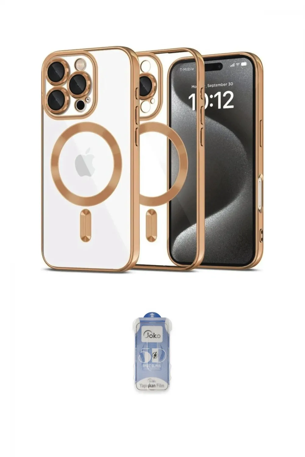 ieg™ iPhone 16 Pro Kılıf Nova Işık Özel Seri - Siyah Joko Magic 5D Cam