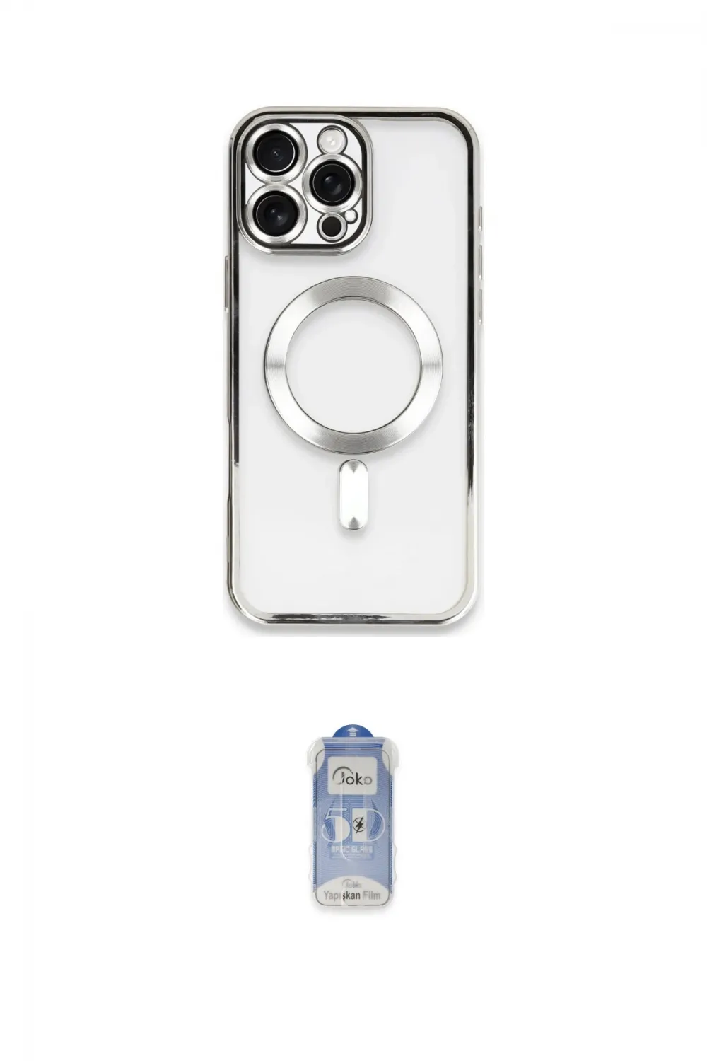 ieg™ iPhone 16 Pro Kılıf Nova Işık Özel Seri - Siyah Joko Magic 5D Cam
