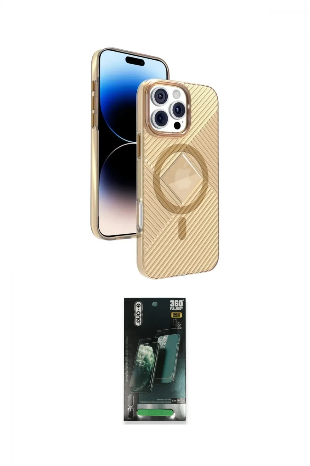 ieg™ iPhone 16 Pro Kılıf Nova Modern Prime - Siyah 360 Mat Full Body Arka Koruyucu