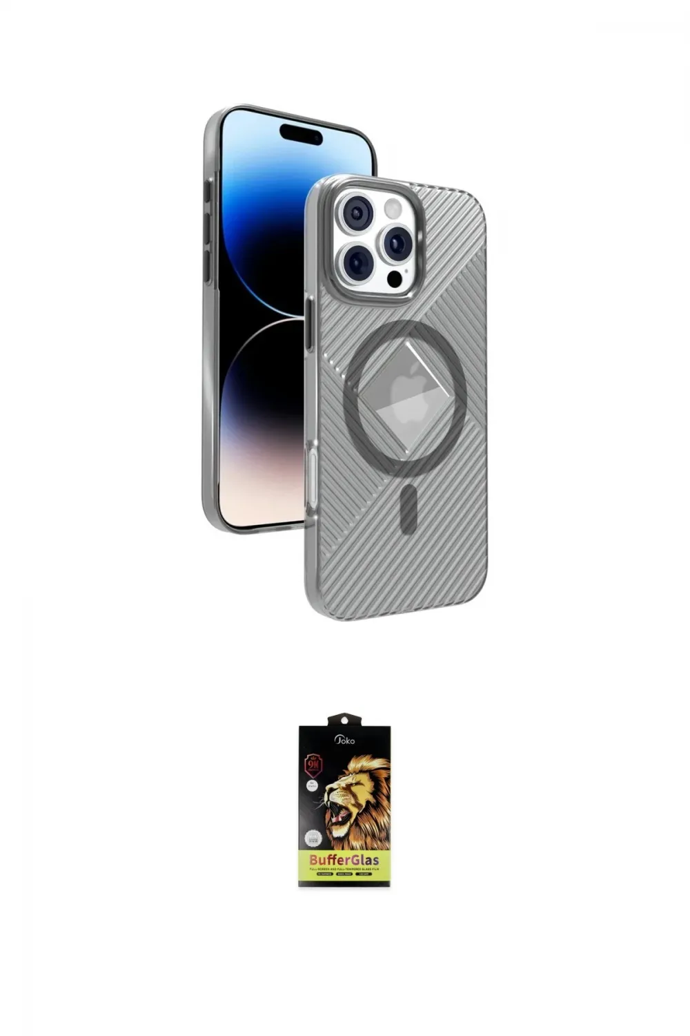 ieg™ iPhone 16 Pro Kılıf Nova Modern Prime - Siyah Buffer Cam Ekran Koruyucu