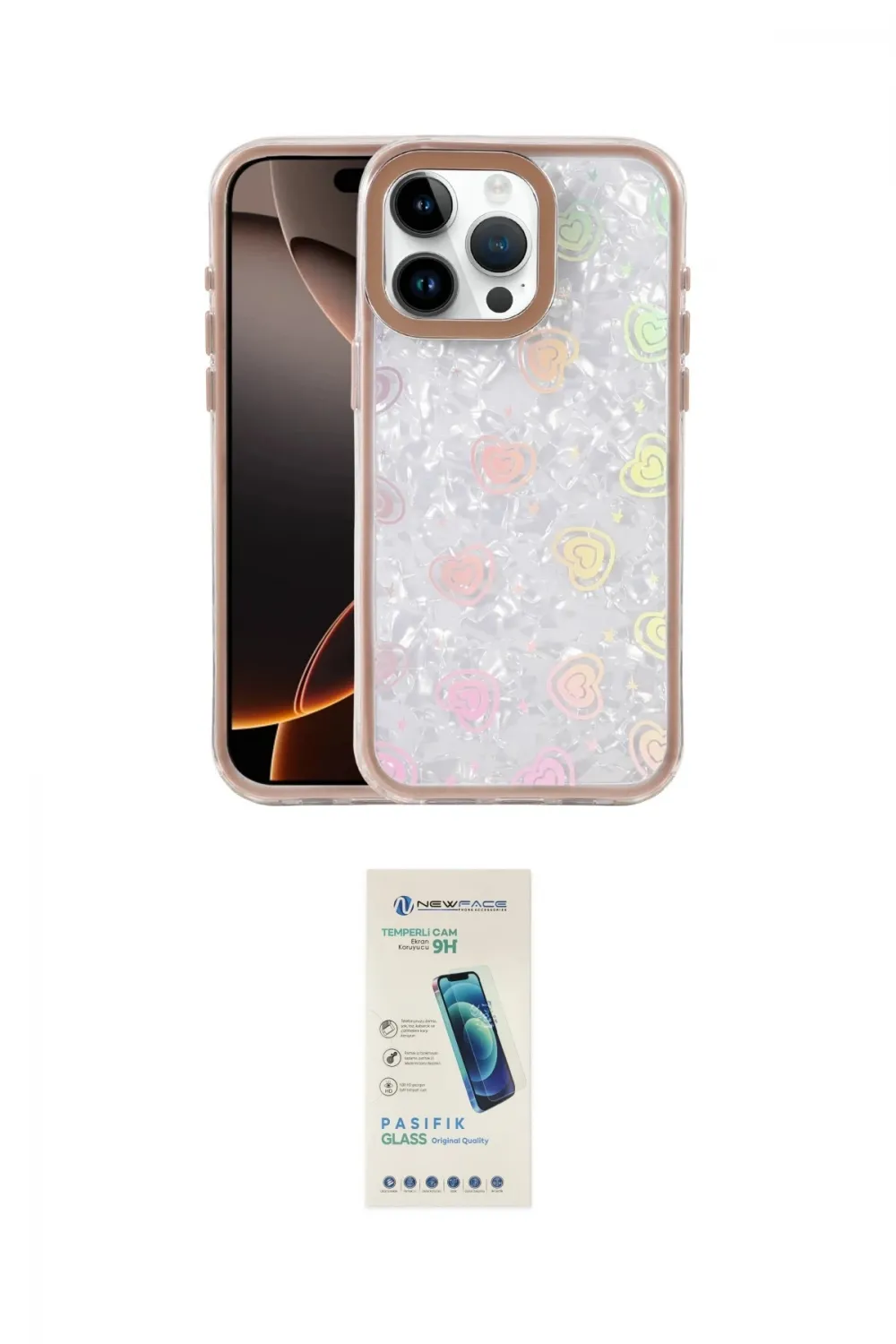 ieg™ iPhone 16 Pro Kılıf Odak Prime - Şeffaf Pasifik Cam Ekran Koruyucu