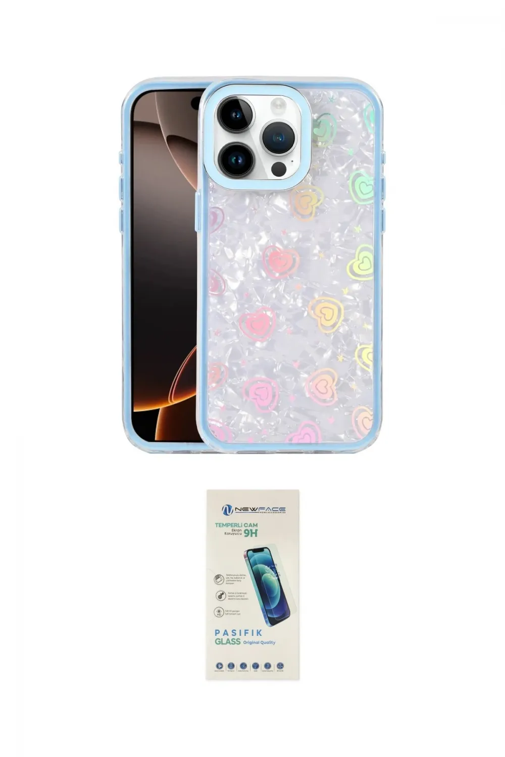 ieg™ iPhone 16 Pro Kılıf Odak Prime - Şeffaf Pasifik Cam Ekran Koruyucu