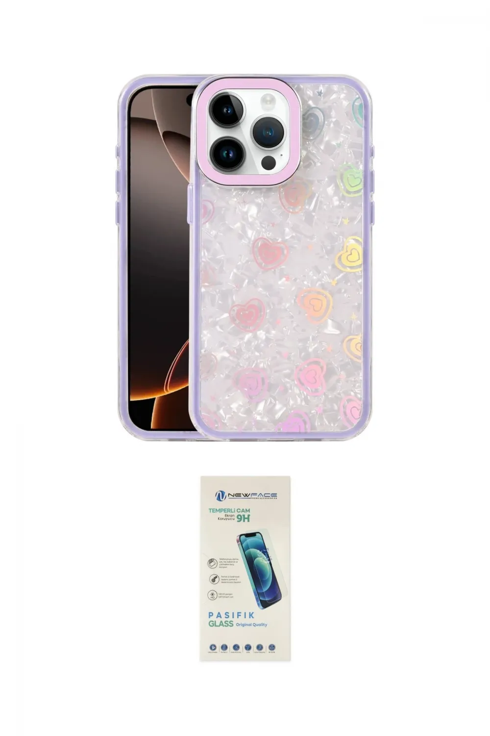 ieg™ iPhone 16 Pro Kılıf Odak Prime - Şeffaf Pasifik Cam Ekran Koruyucu