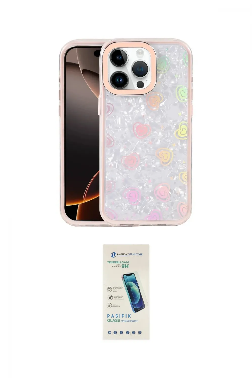 ieg™ iPhone 16 Pro Kılıf Odak Prime - Şeffaf Pasifik Cam Ekran Koruyucu