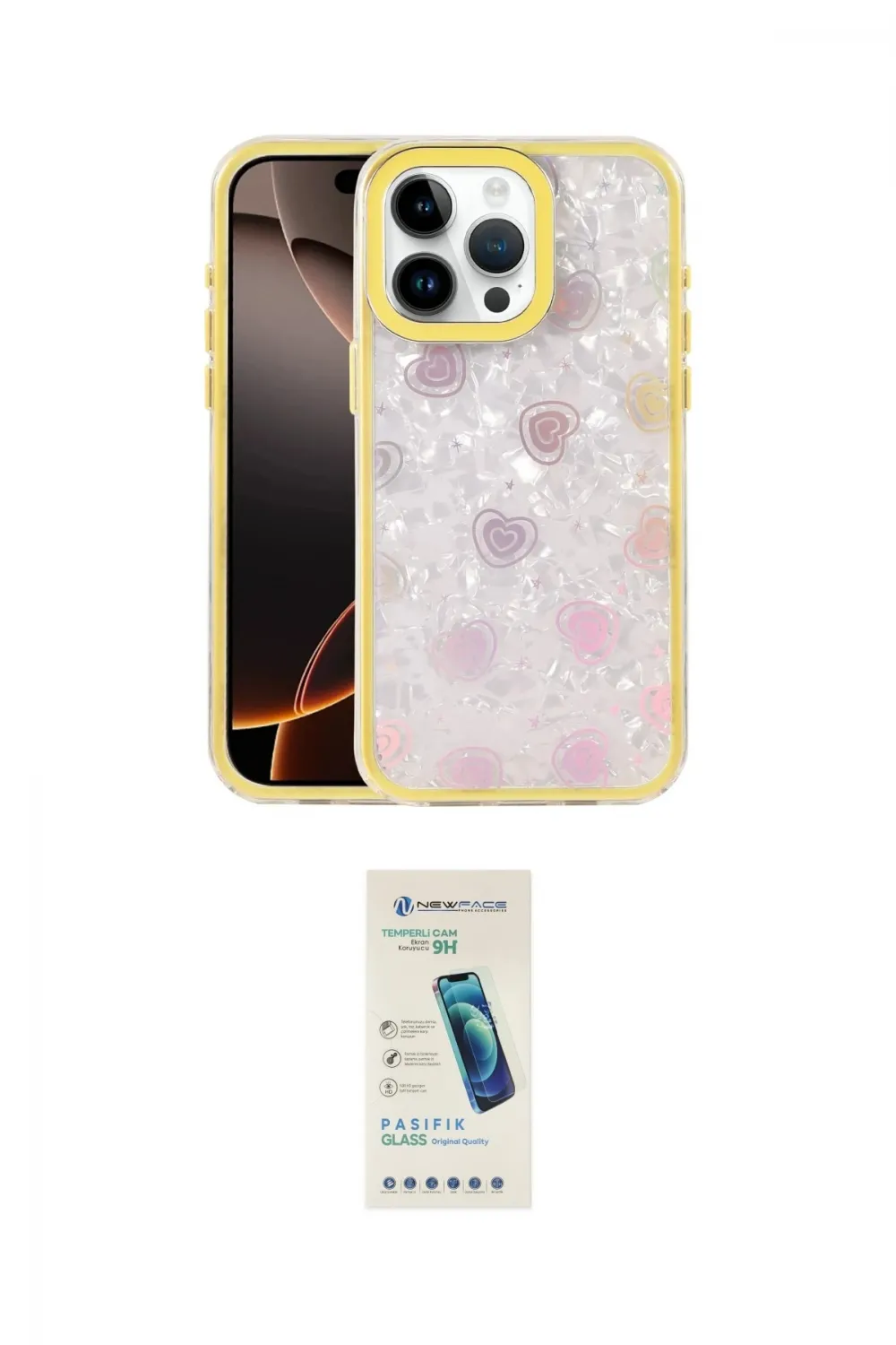 ieg™ iPhone 16 Pro Kılıf Odak Prime - Şeffaf Pasifik Cam Ekran Koruyucu
