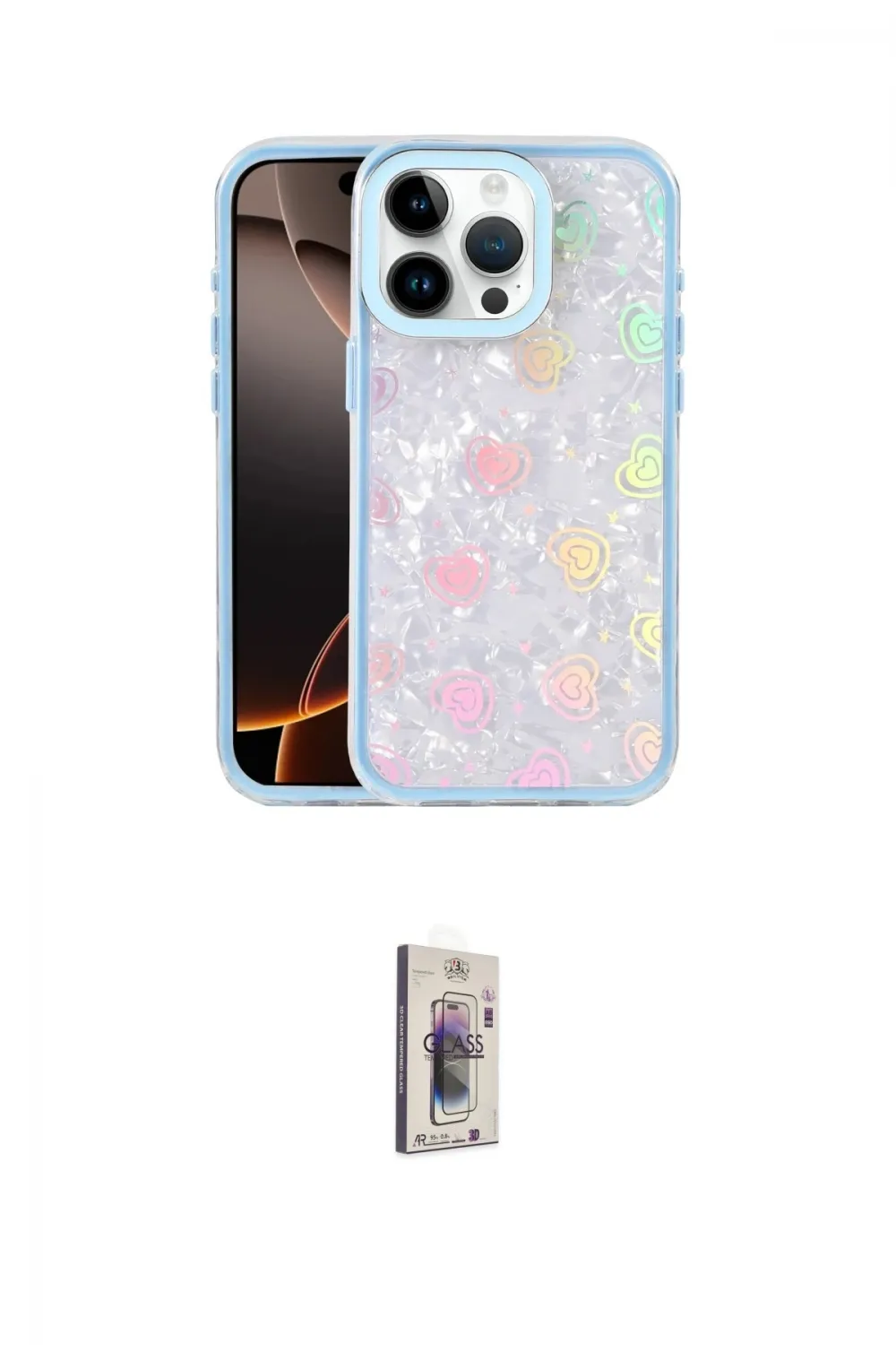 ieg™ iPhone 16 Pro Kılıf Odak Prime - Siyah Bilvis 3D Cam Ekran Koruyucu