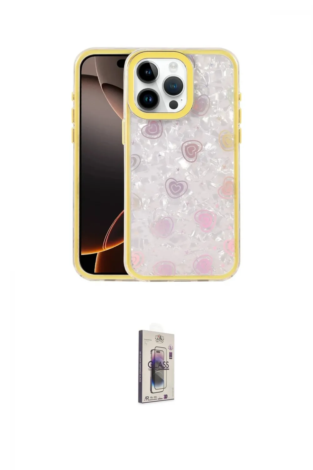 ieg™ iPhone 16 Pro Kılıf Odak Prime - Siyah Bilvis 3D Cam Ekran Koruyucu