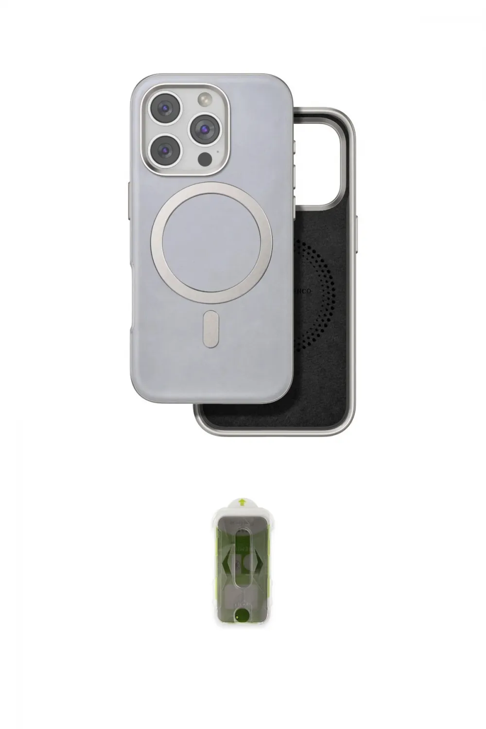 ieg™ iPhone 16 Pro Kılıf Pusula Işık Koleksiyonu - Siyah Joko Magic 5D Hayalet Cam