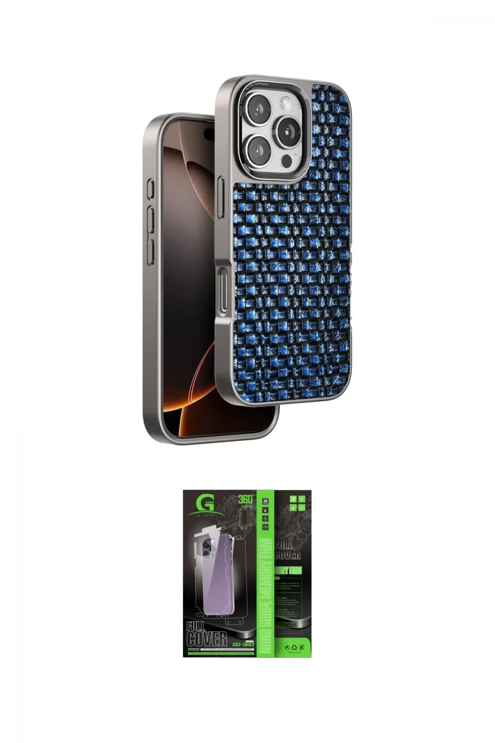 ieg™ iPhone 16 Pro Kılıf Siluet Form Serisi - Şeffaf 360 Full Body Arka Koruyucu