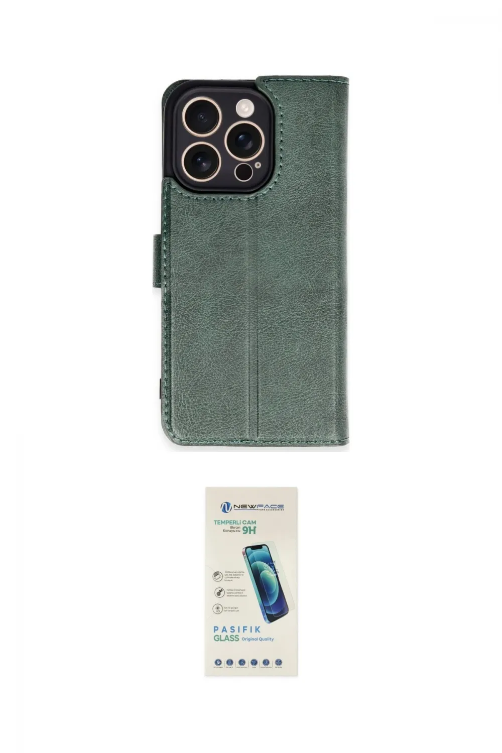 ieg™ iPhone 16 Pro Kılıf Siluet Işık Serisi - Şeffaf Pasifik Cam Ekran Koruyucu