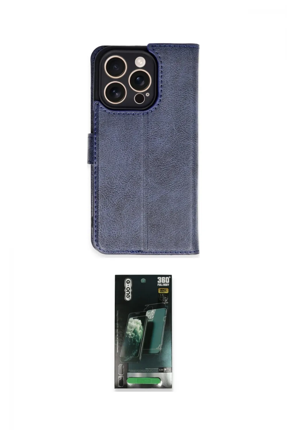 ieg™ iPhone 16 Pro Kılıf Siluet Işık Serisi - Siyah 360 Mat Full Body Arka Koruyucu