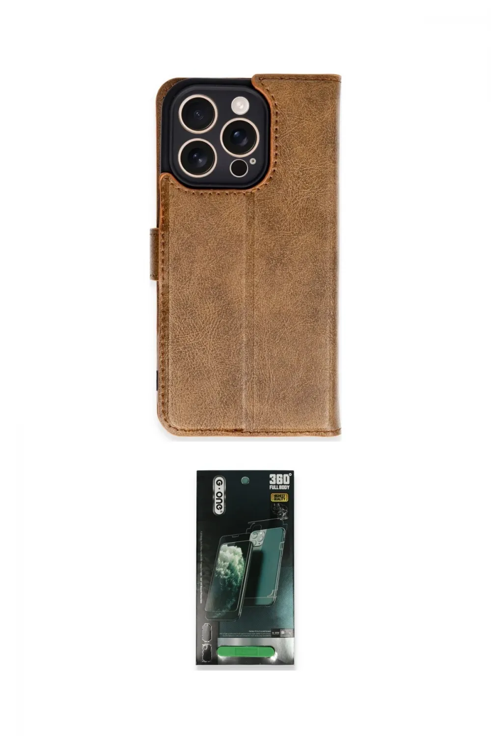 ieg™ iPhone 16 Pro Kılıf Siluet Işık Serisi - Siyah 360 Mat Full Body Arka Koruyucu